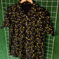 Black & Yellow Floral Printed Shirt - MS057