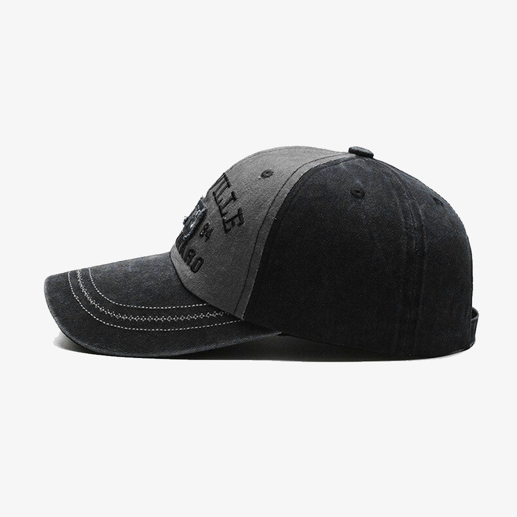 Grey Embroidered Baseball Cap - CP001
