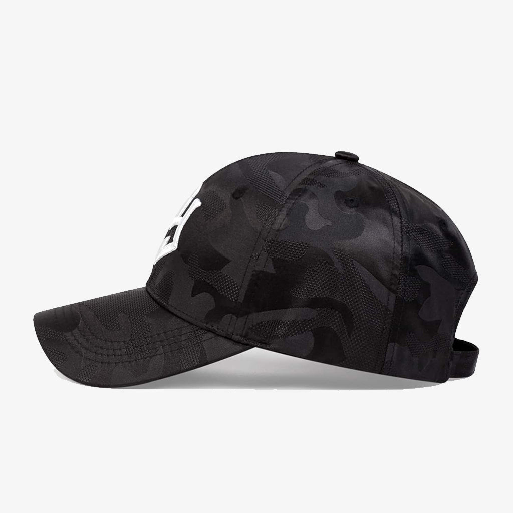 NY Black Camo White Embroidered Cap - CP012