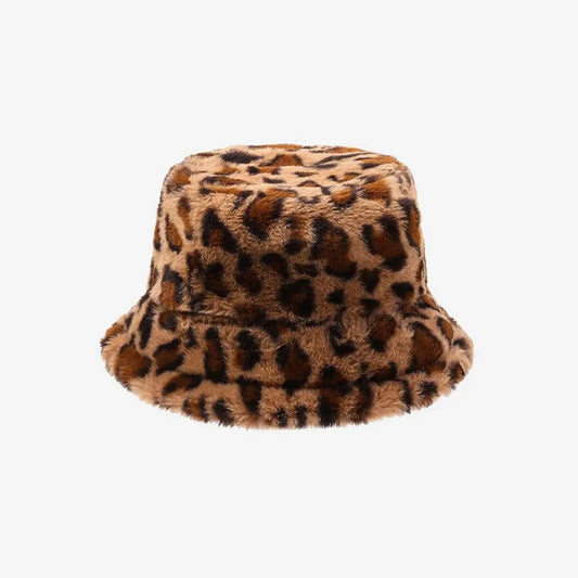 Soft Leopard Versatile Warm Bucket Hat - CP111