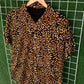 Cheetah Printed Black Hawaiian Shirt - MS090