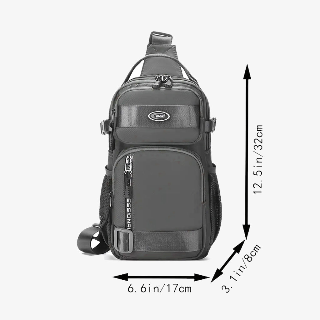 Grey Contrast Crossbody Chest Bag - BG005