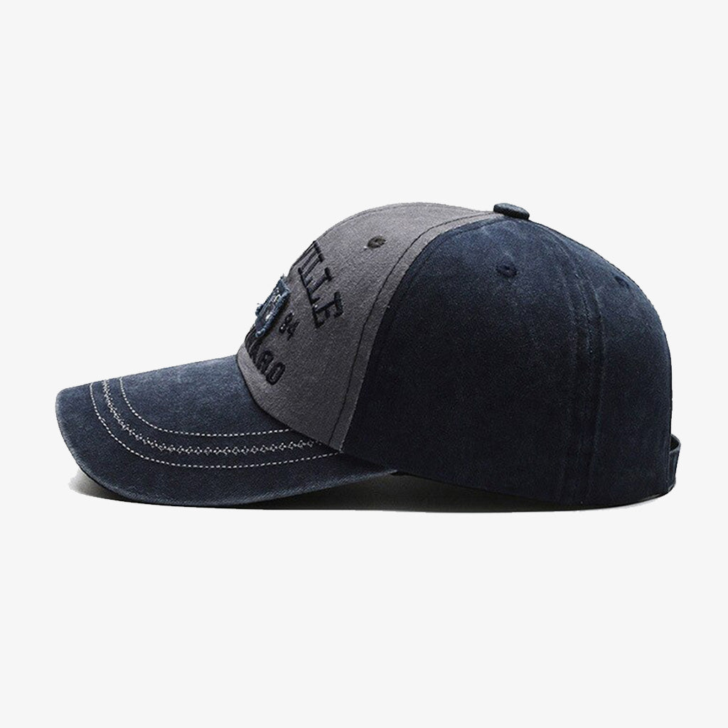 Navy Faded Embroidered Baseball Cap - CP009