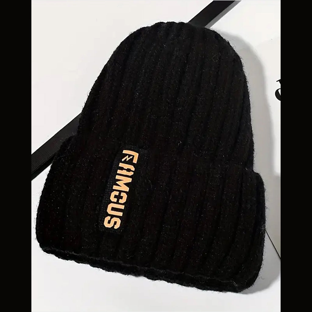 Soft Woolen Crochet Beanie (Black) - CP094