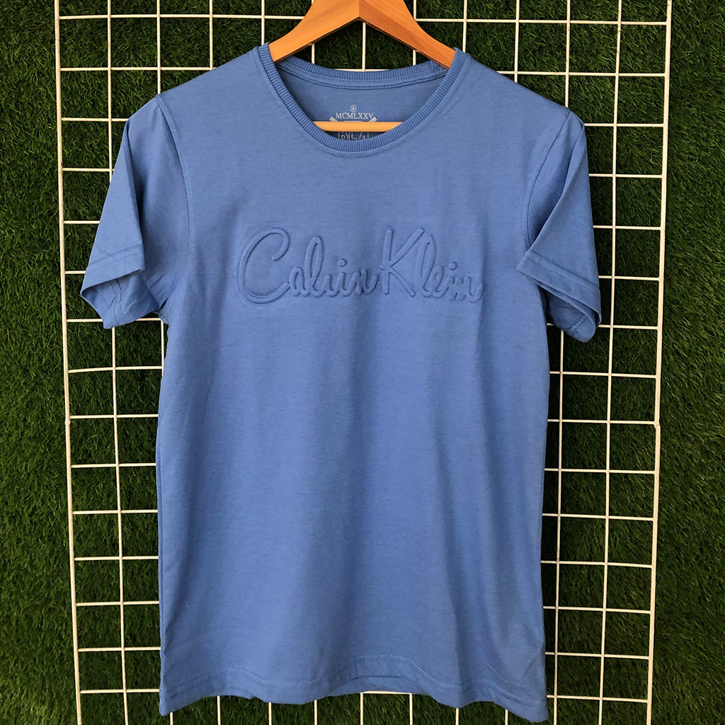 Embossed Cool Blue T-Shirt