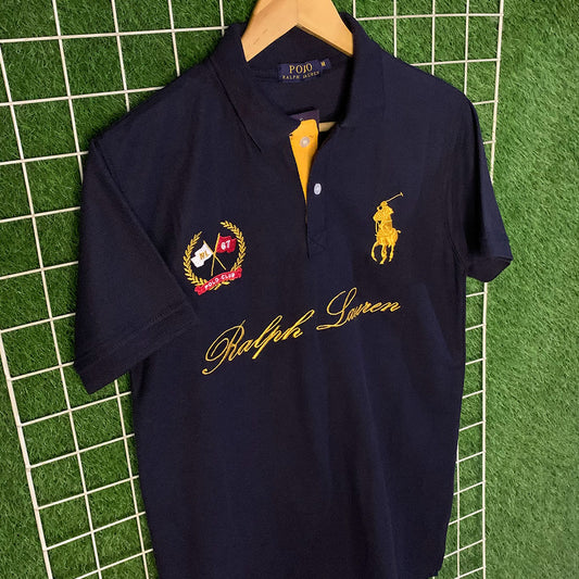 Navy Blue Ralph Lauren Embroidered Polo Shirt