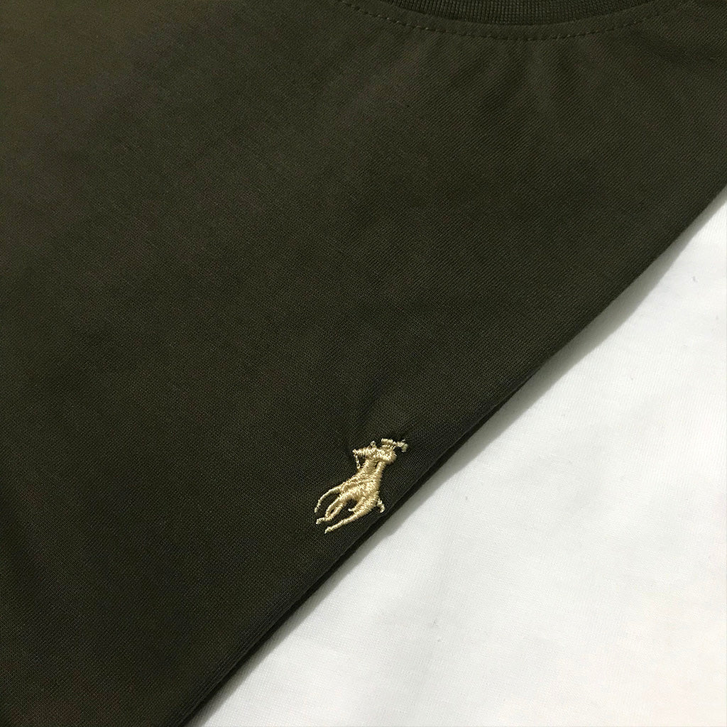 Classic Pony Logo Olive Crewneck T-Shirt