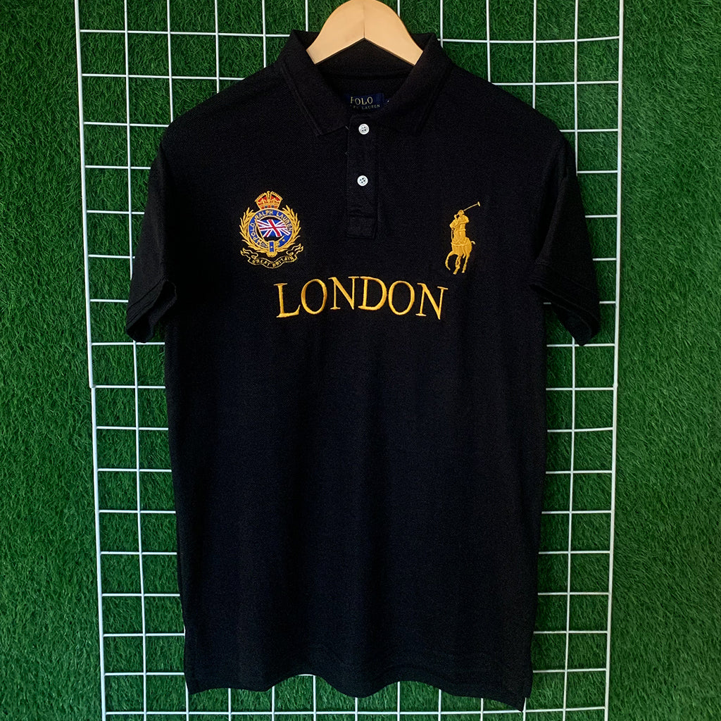 Classic Black London Polo Shirt