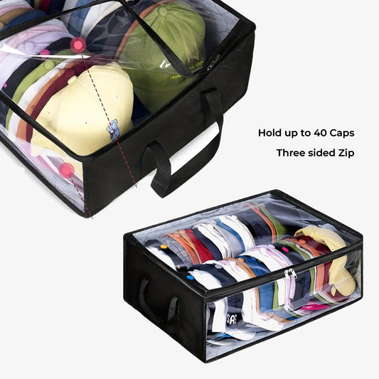 Caps Organizer Window Bag - Black - BG008