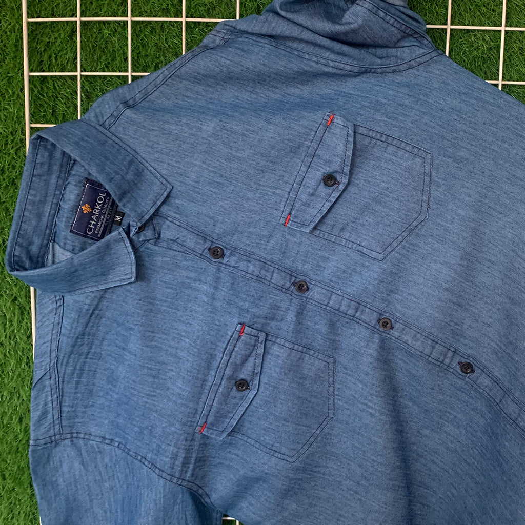 Dark Blue Denim Full Sleeves Shirt