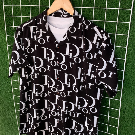 Black & White Dior Printed Shirt - MS089