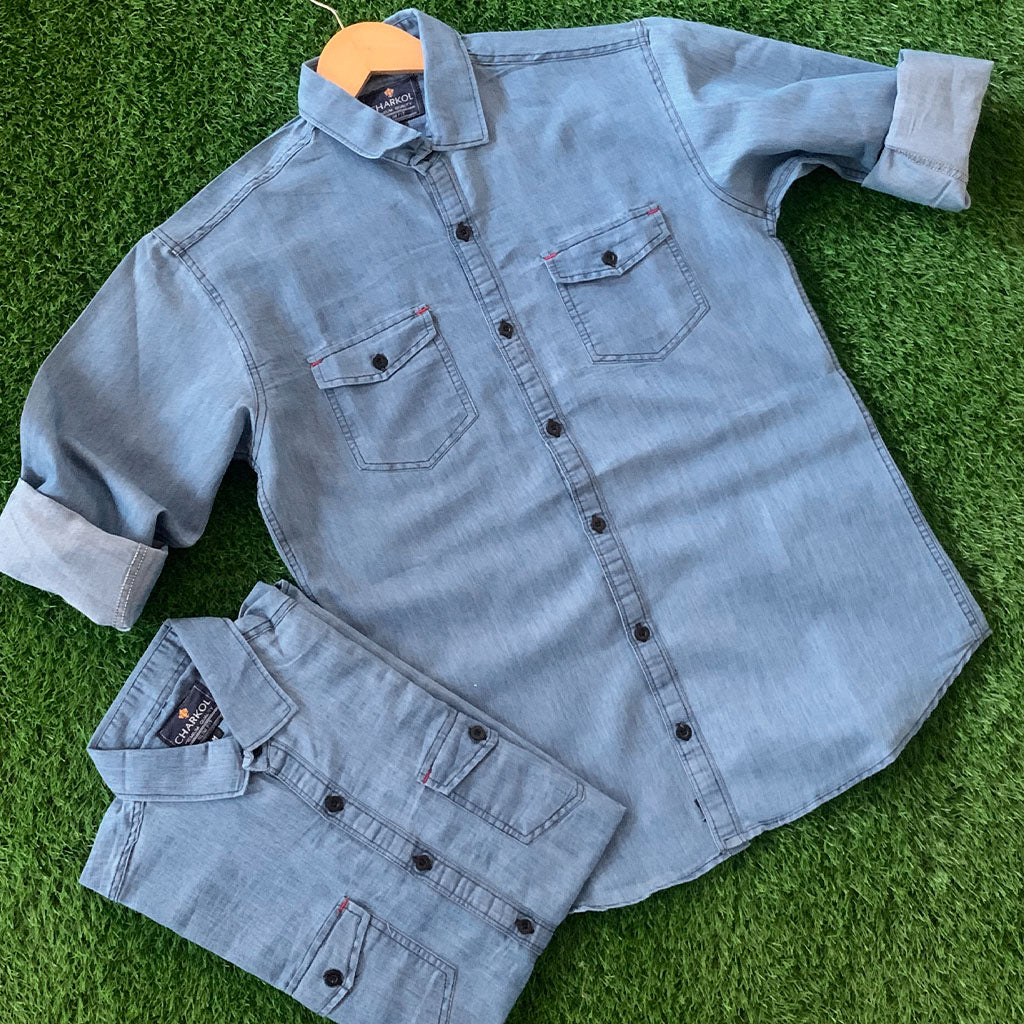 Blue Denim Full Sleeves Shirt