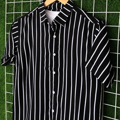 Black & White Striped Shirt - MS020