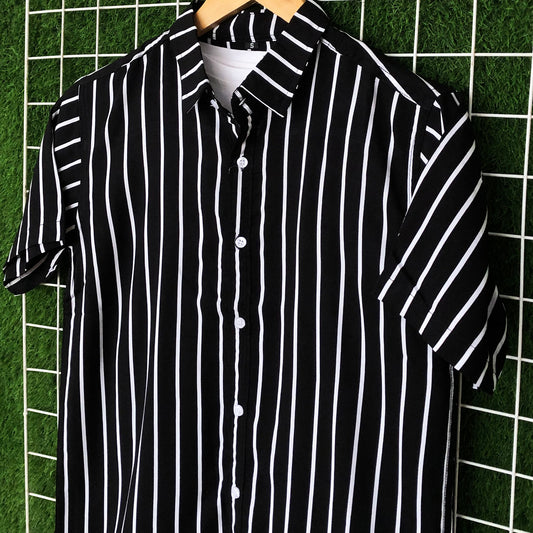 Black & White Striped Shirt - MS020