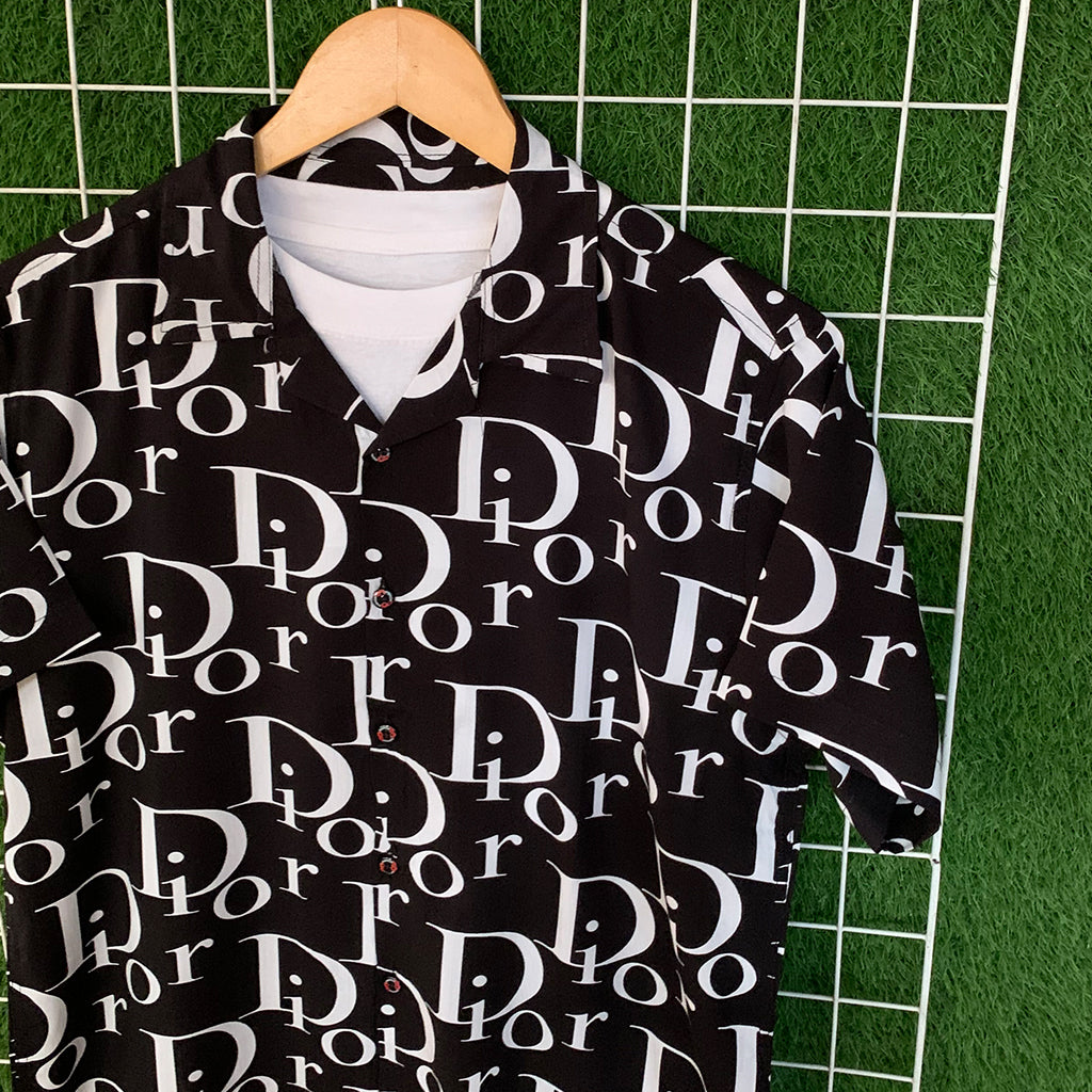 Black & White Dior Printed Shirt - MS089