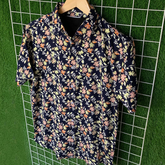 Multi Color Floral Printed Shirt - MS053