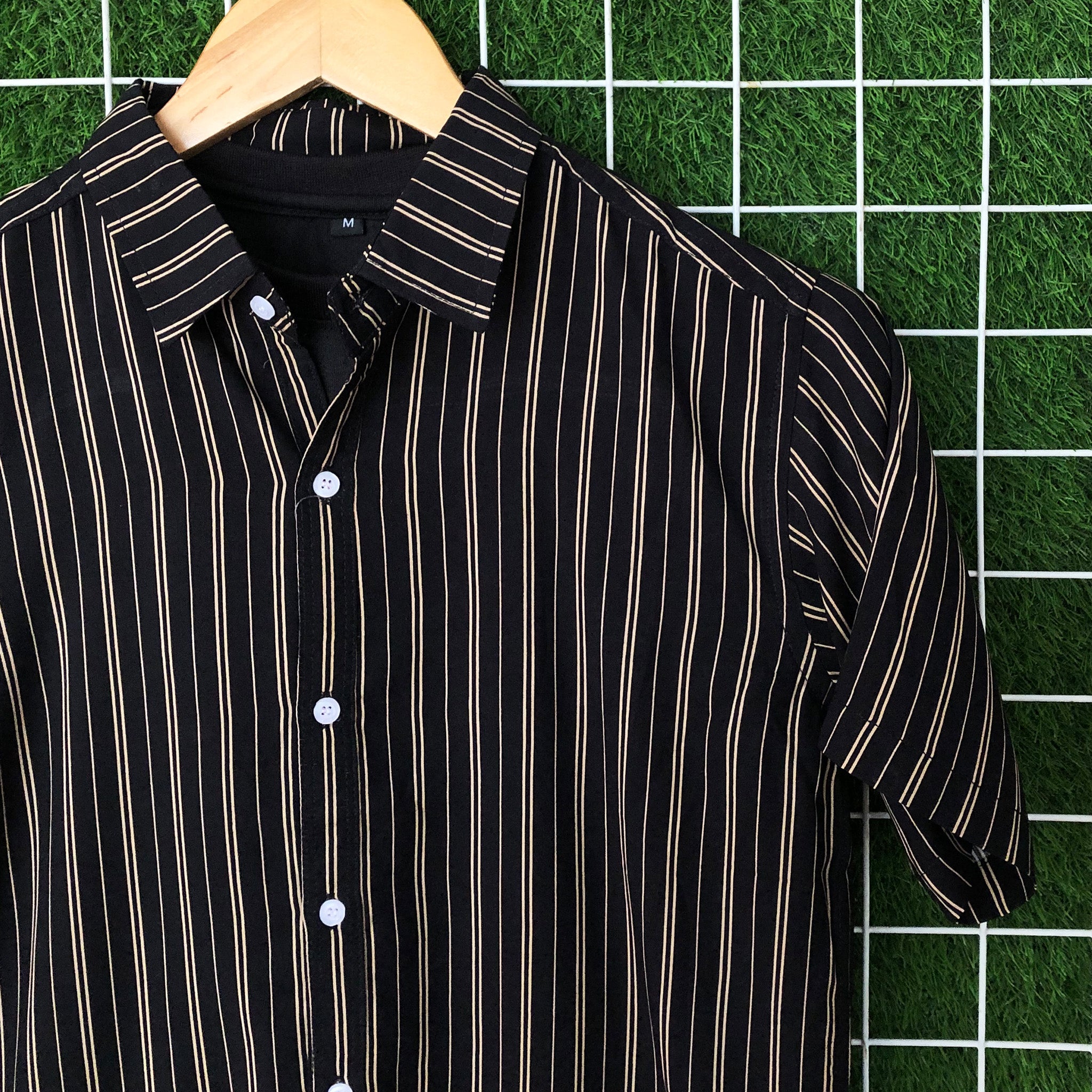 Black & Nomad Striped Shirt - MS025