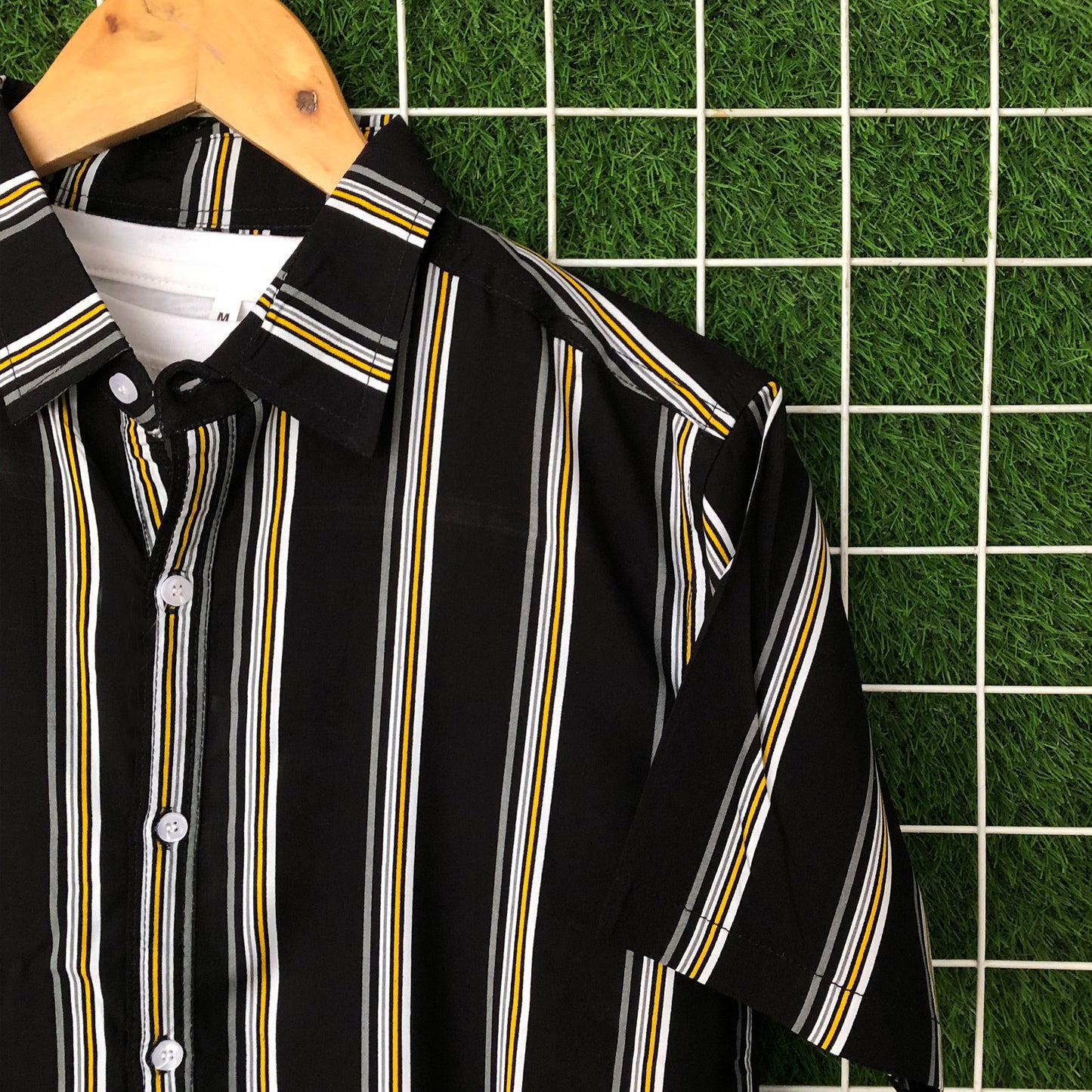 Tri-Color Black Striped Shirt - MS027