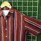 Tri-Color Brown Striped Shirt - MS026