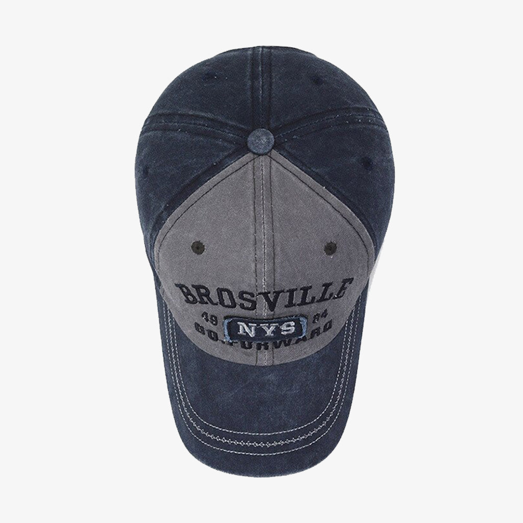 Navy Faded Embroidered Baseball Cap - CP009