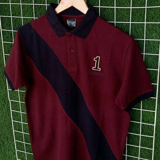 Premium HCKT Maroon Contrast Polo Shirt