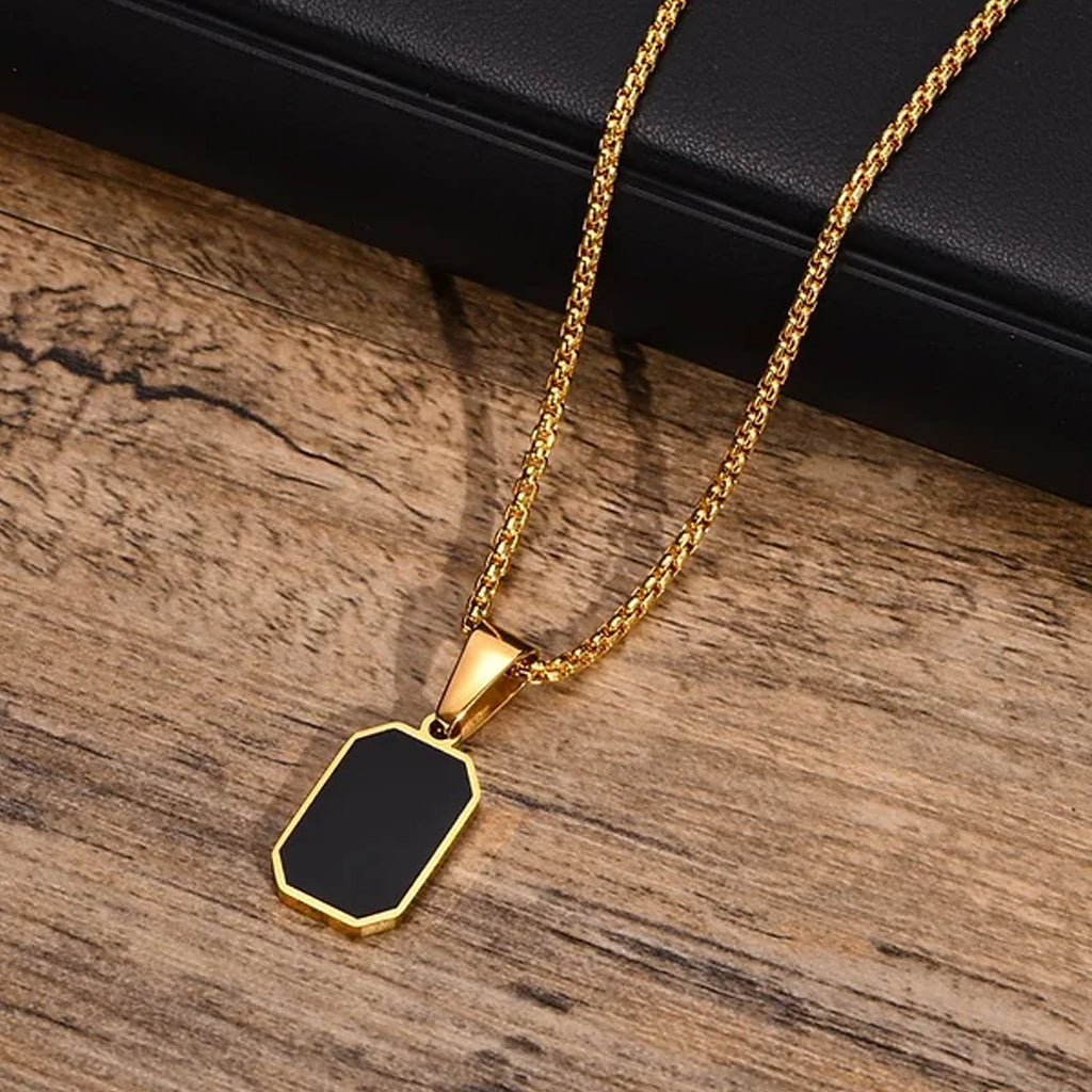 Unisex Rectangular Ultimate Black Locket