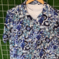 Flower Bunch Blue Printed Shirt - MS061