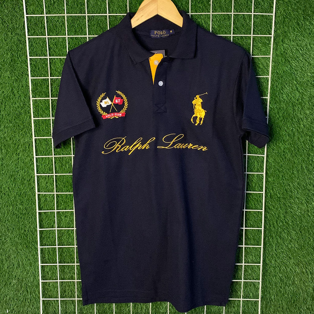 Navy Blue Ralph Lauren Embroidered Polo Shirt