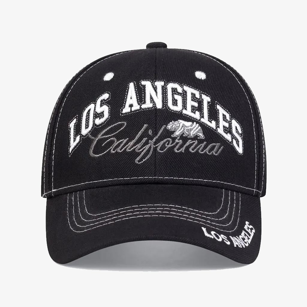 Los Angeles Embroidered Black Cap - CP050