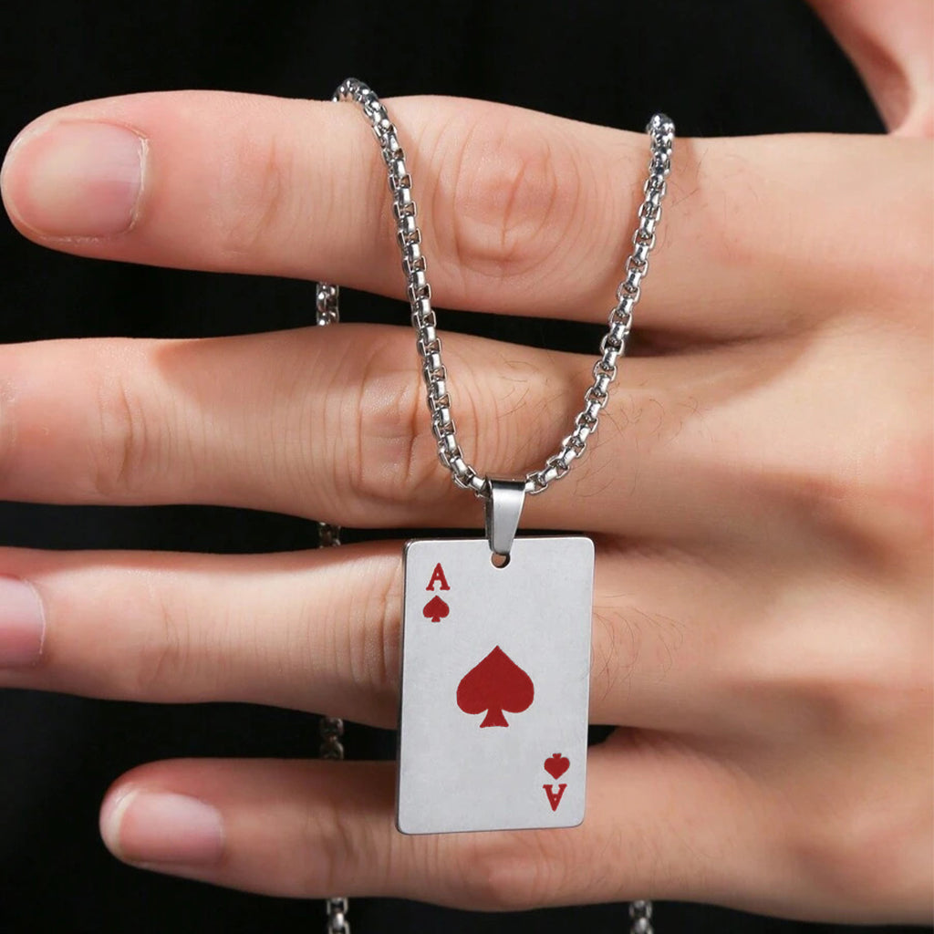 Red Ace Card Locket