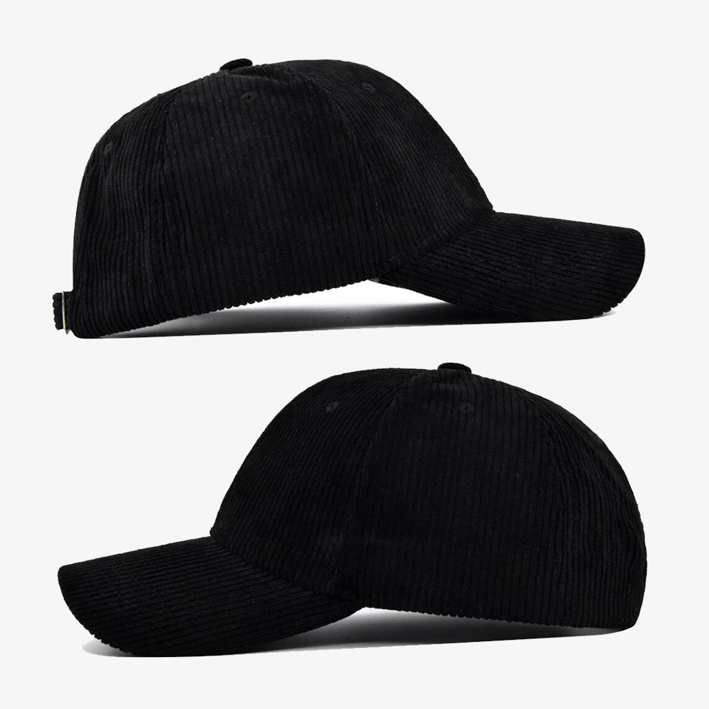 Black Corduroy Versatile Baseball Cap - CP020