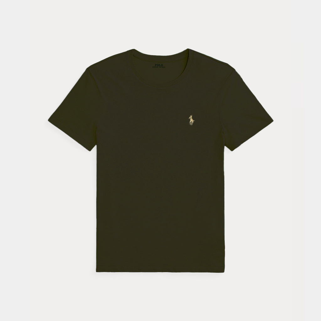 Classic Pony Logo Olive Crewneck T-Shirt