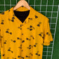 Yellow Leaf Printed Shirt - MS083