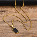 Unisex Rectangular Ultimate Black Locket