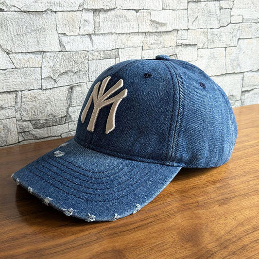 NY Blue Denim Embroidered Cap - CP085