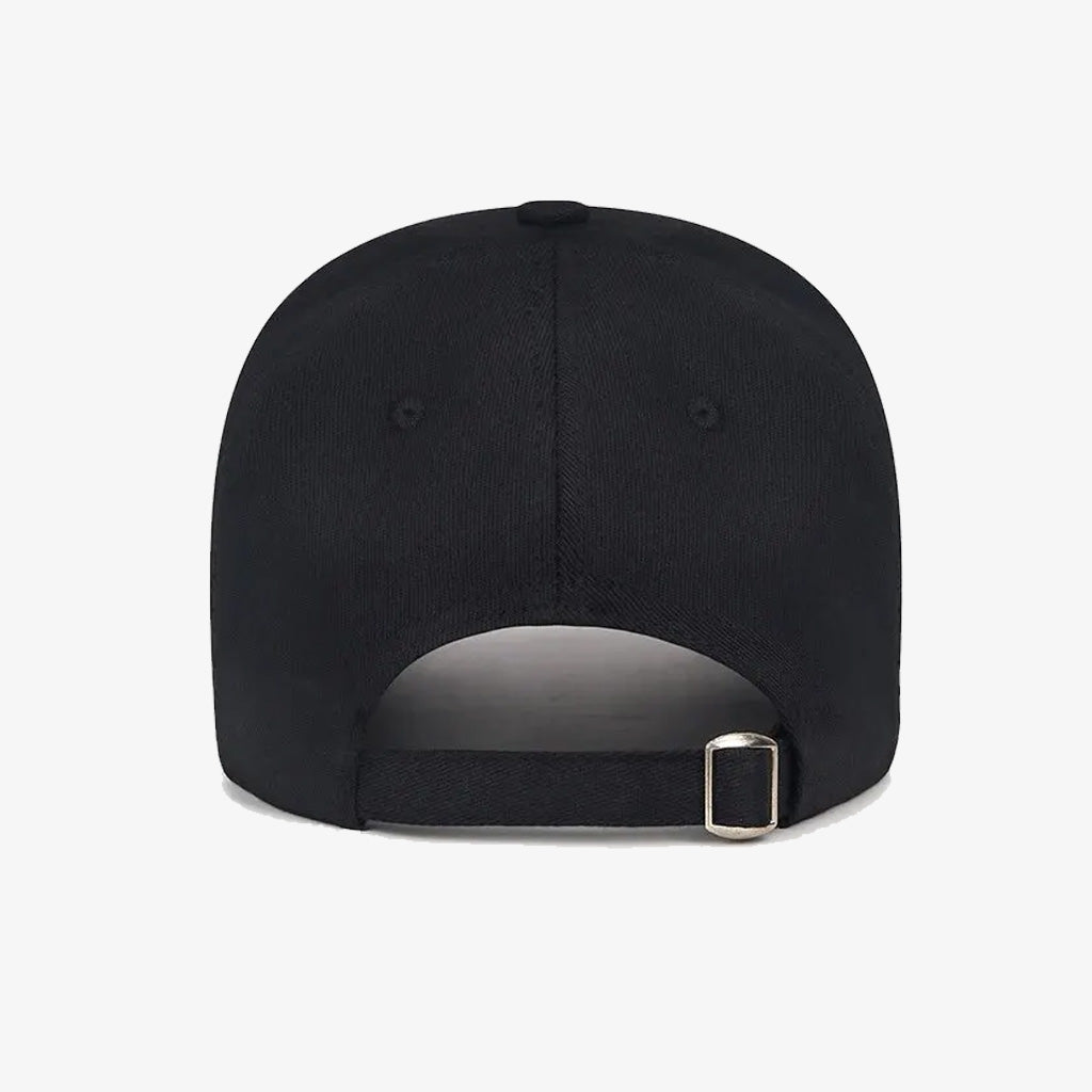 Floral Embroidered Black Baseball Cap - CP024