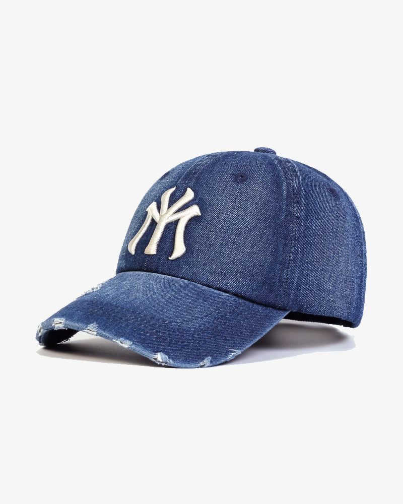 NY Blue Denim Embroidered Cap - CP085