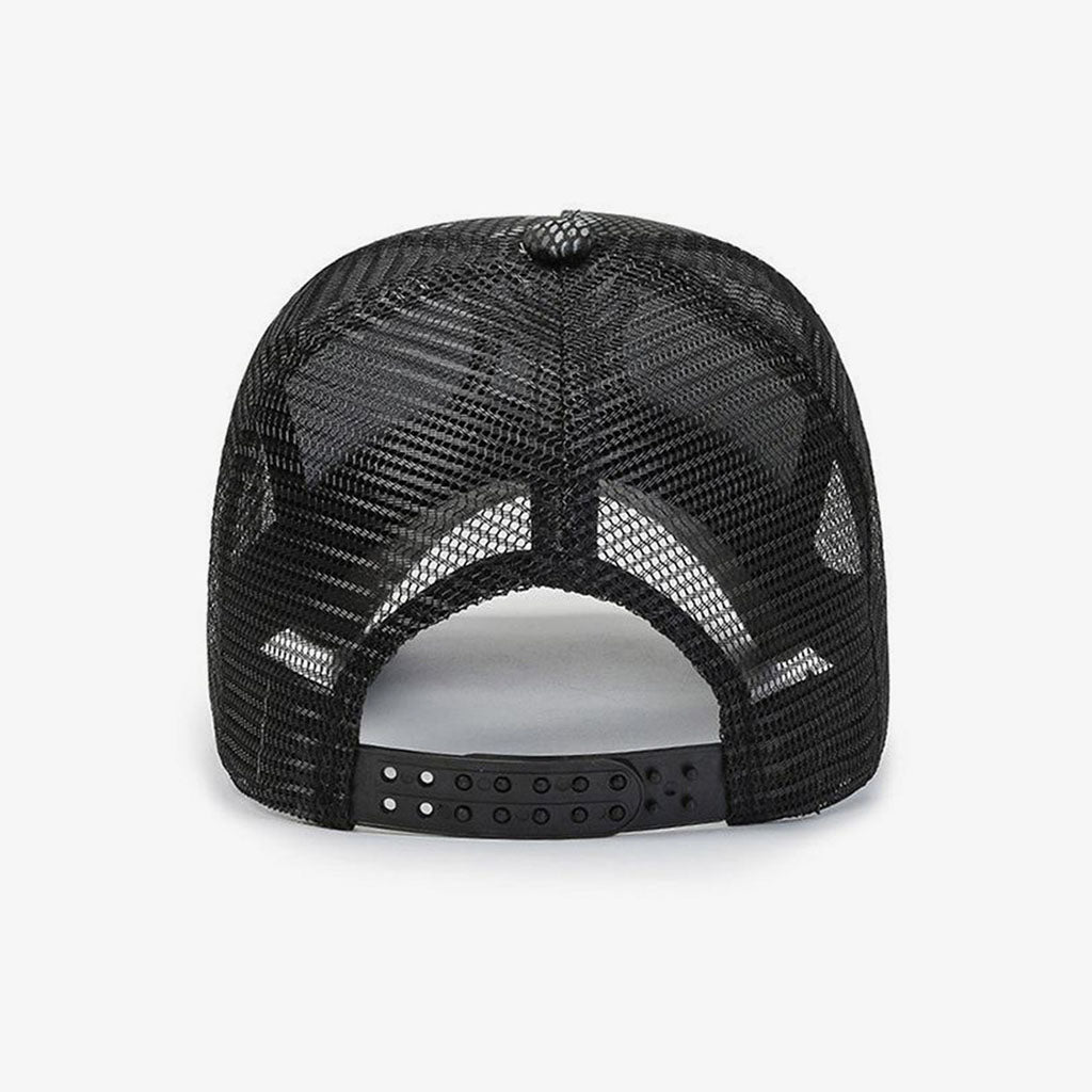 Black & Grey Camo NY Embroidered Mesh Cap - CP061