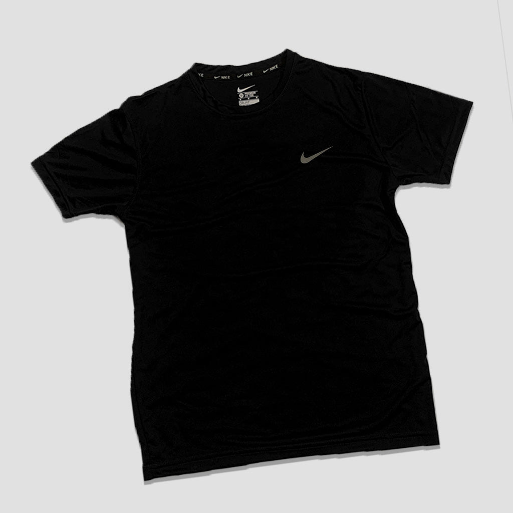 Dry Fit Tee With Reflector Logo - BLACK (Plus Size)