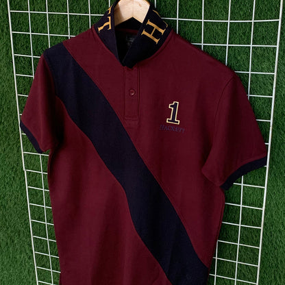 Premium HCKT Maroon Contrast Polo Shirt