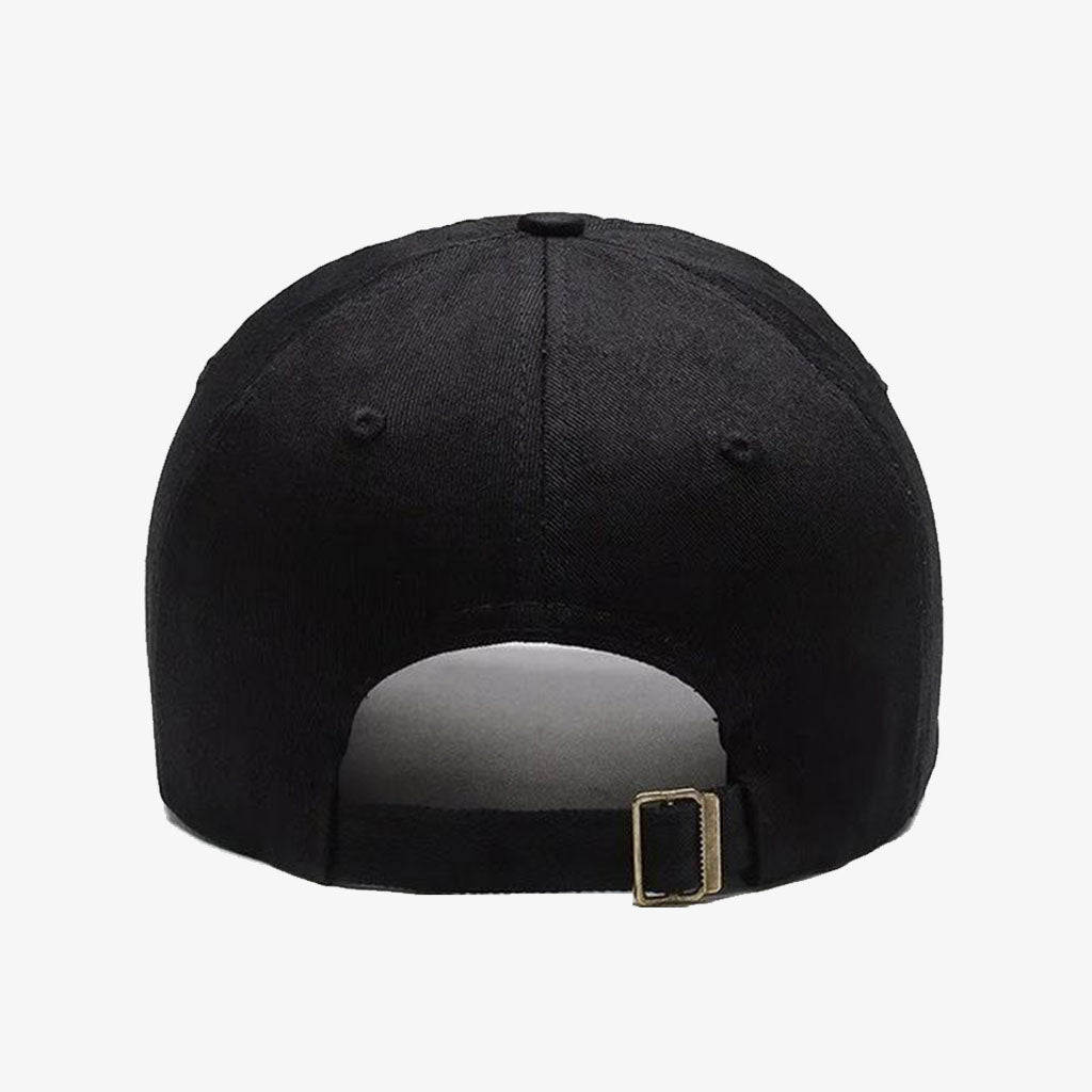 Black with Yellow Embroidered Baseball Cap - CP002