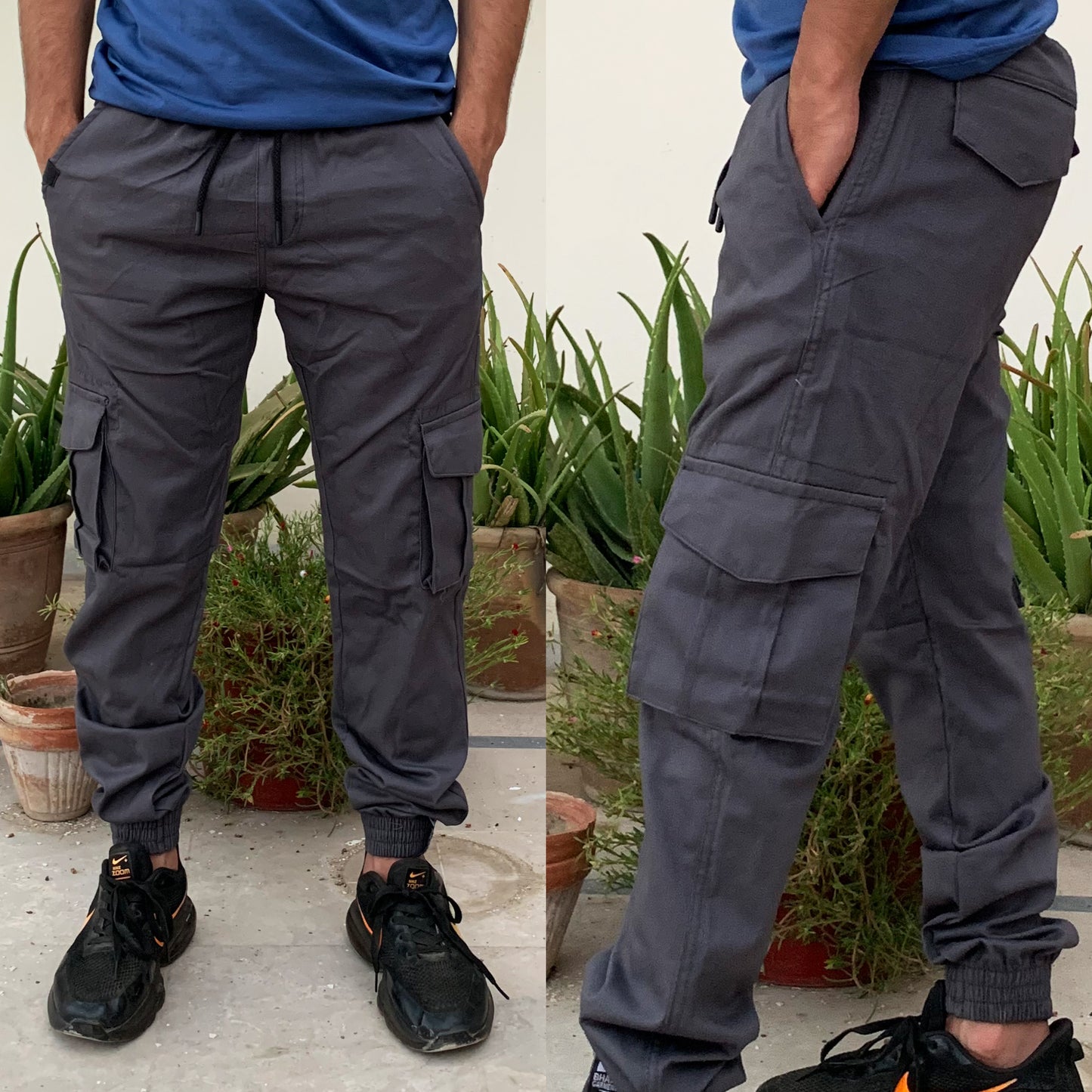 Basic Grey Cargo Pants