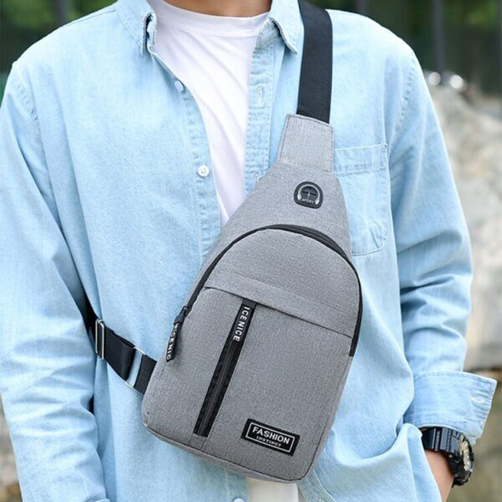 Grey Crossbody Bag - BG002