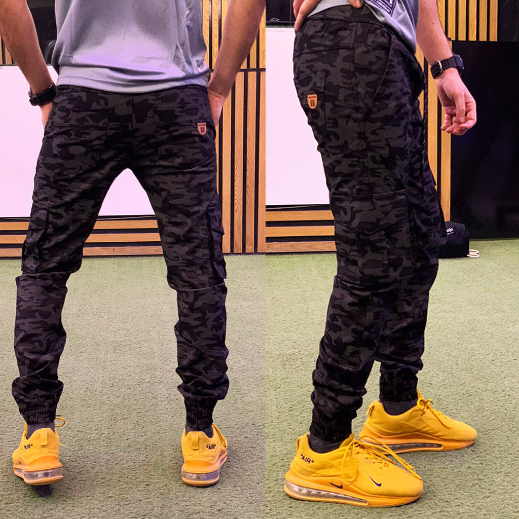 Grey Camo Cargo Pants