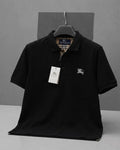 BURBRY Embroidered Black Polo Shirt