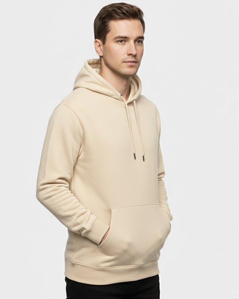 Vanilla Beige Basic Hoodie