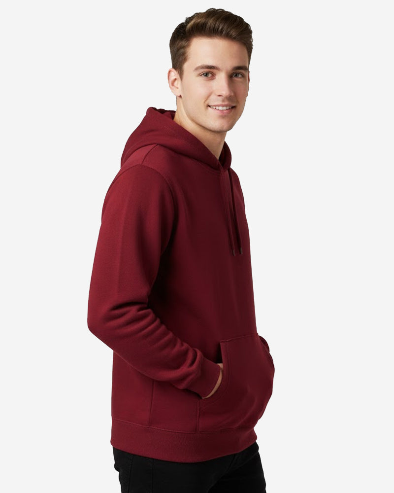 Maroon Plain Hoodie