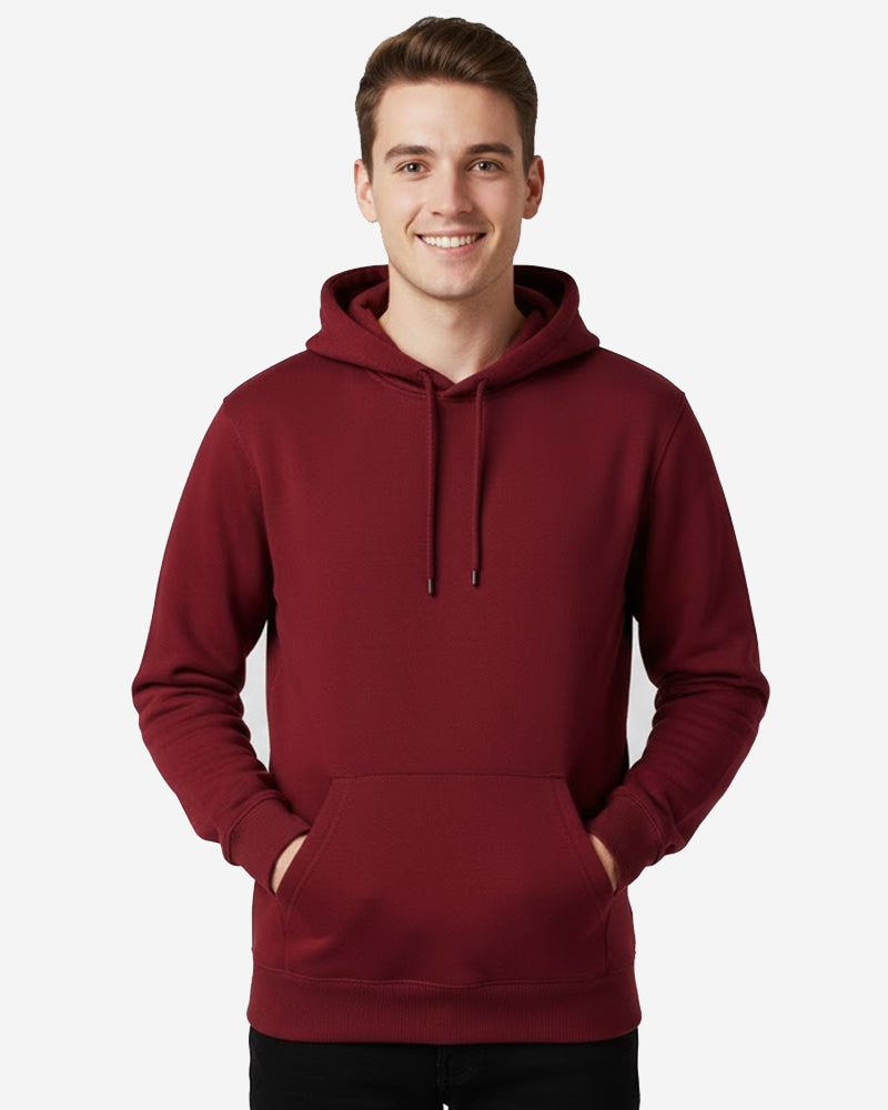 Maroon Plain Hoodie