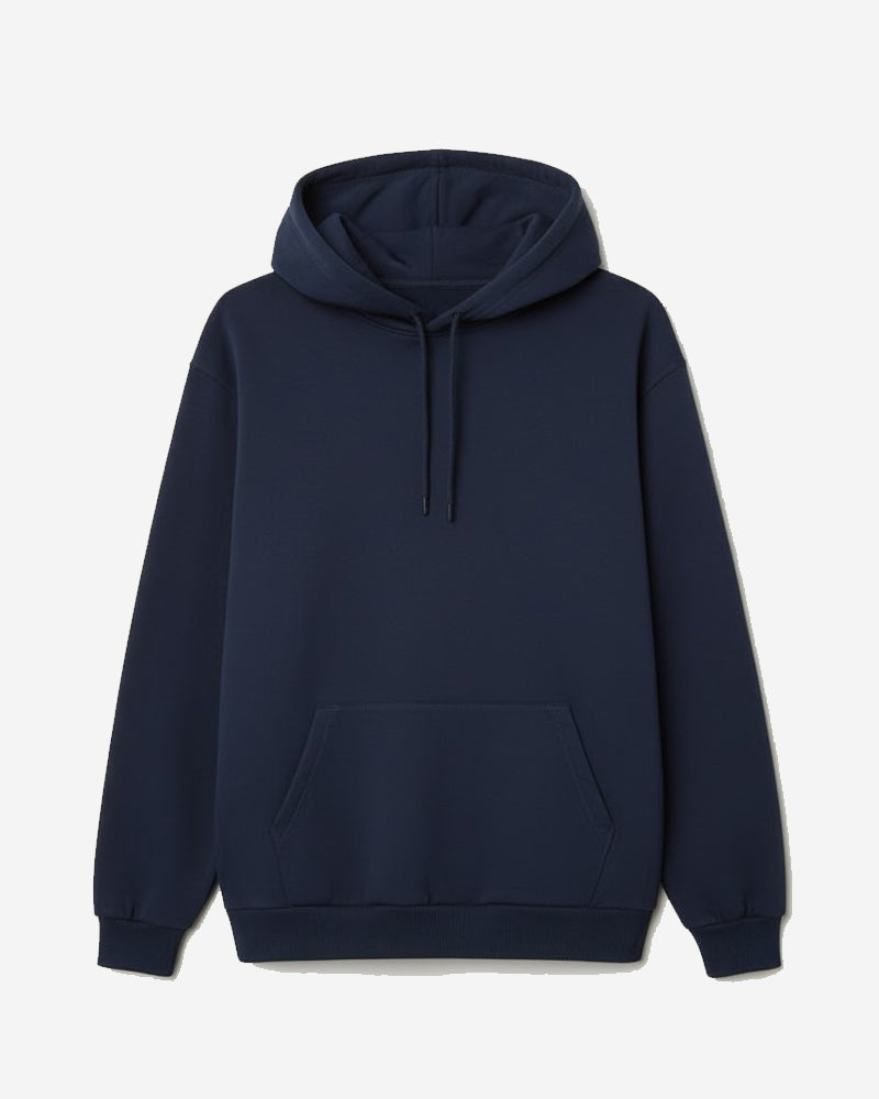 Navy Blue Plain Hoodie