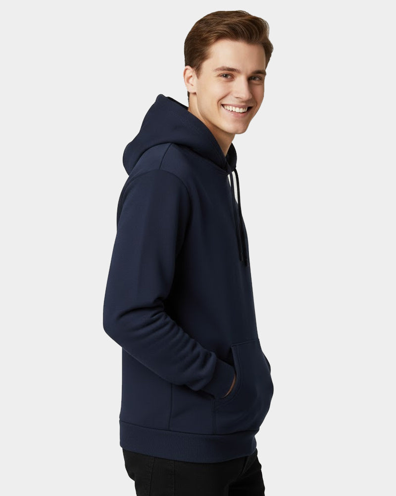 Navy Blue Plain Hoodie